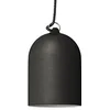 Image de creative cables - Suspension fabriquée en Italie avec câble Textile, Abat-Jour Mini Cloche XS en céramique - avec Ampoule, Tableau Noir - Blanc