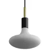 Image de creative cables - Suspension fabriquée en Italie avec câble textile, finition métal et serre-câble de 7 cm - Sans ampoule, Noir - Laiton