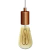 Image de creative cables - Suspension fabriquée en Italie avec câble textile et finition métal satiné - Sans ampoule, Cuivre satiné