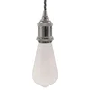 Image de creative cables - Suspension fabriquée en Italie avec câble textile torsadé et douille en aluminium - Sans ampoule, Chromé