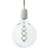 Image de creative cables - Suspension fabriquée en Italie avec câble textile torsadé et finition porcelaine - Sans ampoule, Blanc - TC43