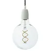 Image de creative cables - Suspension fabriquée en Italie avec câble textile torsadé et finition porcelaine - Sans ampoule, Blanc - TC63