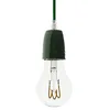 Image de creative cables - Suspension fabriquée en Italie avec câble textile et finition porcelaine colorée - Sans ampoule, Vert