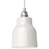 Image de creative cables - Suspension fabriquée en Italie avec câble Textile, Abat-Jour Vase en céramique et Finition en métal - sans Ampoule, Blanc Brillant