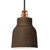 Image de creative cables - Suspension fabriquée en Italie avec câble Textile, Abat-Jour Vase en céramique et Finition en métal - sans Ampoule, Effet corten - Blanc