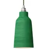 Image de creative cables - Suspension fabriquée en Italie avec câble Textile, Abat-Jour Bouteille en céramique et Finition en métal - sans Ampoule, Evergreen à Rayures - Blanc