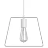 Image de creative cables - Suspension fabriquée en Italie avec câble Textile, Abat-Jour Duedì Base et Finition en métal - sans Ampoule, Blanc