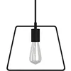 Image de creative cables - Suspension fabriquée en Italie avec câble Textile, Abat-Jour Duedì Base et Finition en métal - sans Ampoule, Noir
