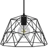Image de creative cables - Suspension fabriquée en Italie avec câble Textile, Abat-Jour Dome et Finition en métal - sans Ampoule, Noir