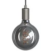 Image de creative cables - Suspension fabriquée en Italie avec câble textile et finition en métal - Avec ampoule, Titane satiné