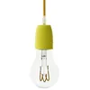 Image de creative cables - Suspension fabriquée en Italie avec câble textile et finition porcelaine colorée - Avec ampoule, Jaune