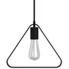 Image de creative cables - Suspension fabriquée en Italie avec câble Textile, Abat-Jour Duedì Apex et Finition en métal - avec Ampoule, Noir
