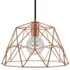 Image de creative cables - Suspension fabriquée en Italie avec câble Textile, Abat-Jour Dome et Finition en métal - avec Ampoule, Cuivre