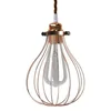 Image de creative cables - Suspension fabriquée en Italie avec câble Textile, Abat-Jour Cage Drop et Finition en métal - avec Ampoule, Cuivre