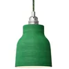 Image de creative cables - Suspension fabriquée en Italie avec câble Textile, Abat-Jour Vase en céramique et Finition en métal - avec Ampoule, Evergreen à Rayures - Blanc