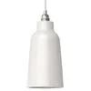 Image de creative cables - Suspension fabriquée en Italie avec câble Textile, Abat-Jour Bouteille en céramique et Finition en métal - avec Ampoule, Blanc Brillant