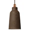 Image de creative cables - Suspension fabriquée en Italie avec câble Textile, Abat-Jour Bouteille en céramique et Finition en métal - avec Ampoule, Effet corten - Blanc