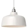 Image de creative cables - Suspension fabriquée en Italie avec câble Textile, Abat-Jour Coupe en céramique et Finition en métal - avec Ampoule, Blanc Brillant
