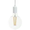 Image de creative cables - Suspension fabriquée en Italie avec câble textile et finition en métal - Avec ampoule, Blanc