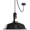 Image de creative cables EIVA Suspension d'extérieur avec Abat-Jour, 5m câble Textile, Rosace en Silicone et Douille étanche IP65 - sans Ampoule, Noir