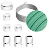 Image de Kit Linear Filé system - avec câbles pour guirlande lumineuse de 5 mètres et 7 composants en bois verni blanc pour intérieur - CH69