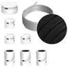 Image de Kit Linear Filé system - avec câbles pour guirlande lumineuse de 5 mètres et 7 composants en bois verni blanc pour intérieur - CM04