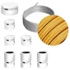 Image de Kit Linear Filé system - avec câbles pour guirlande lumineuse de 5 mètres et 7 composants en bois verni blanc pour intérieur - CM05