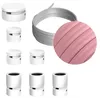 Image de Kit Linear Filé system - avec câbles pour guirlande lumineuse de 5 mètres et 7 composants en bois verni blanc pour intérieur - CM16