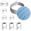Image de Kit Linear Filé system - avec câbles pour guirlande lumineuse de 5 mètres et 7 composants en bois verni blanc pour intérieur - CM17