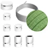 Image de Kit Linear Filé system - avec câbles pour guirlande lumineuse de 5 mètres et 7 composants en bois verni blanc pour intérieur - CX08