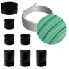 Image de Kit Linear Filé system - avec câbles pour guirlande lumineuse de 5 mètres et 7 composants en bois verni noir pour intérieur - CH69