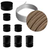 Image de Kit Linear Filé system - avec câbles pour guirlande lumineuse de 5 mètres et 7 composants en bois verni noir pour intérieur - CM27