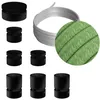 Image de Kit Linear Filé system - avec câbles pour guirlande lumineuse de 5 mètres et 7 composants en bois verni noir pour intérieur - CX08