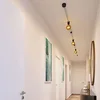 Image de Kit Linear Filé system - avec câbles pour guirlande lumineuse de 5 mètres et 7 composants en bois verni noir pour intérieur - ECC37