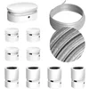 Image de Kit Symmetric Filé system - avec câbles pour guirlande lumineuse de 5 mètres et 9 composants en bois verni blanc pour intérieur - CM02