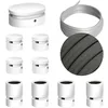 Image de Kit Symmetric Filé system - avec câbles pour guirlande lumineuse de 5 mètres et 9 composants en bois verni blanc pour intérieur - CM03