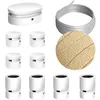 Image de Kit Symmetric Filé system - avec câbles pour guirlande lumineuse de 5 mètres et 9 composants en bois verni blanc pour intérieur - CN06