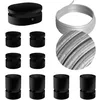 Image de Kit Symmetric Filé system - avec câbles pour guirlande lumineuse de 5 mètres et 9 composants en bois verni noir pour intérieur - CM02