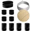 Image de Kit Symmetric Filé system - avec câbles pour guirlande lumineuse de 5 mètres et 9 composants en bois verni noir pour intérieur - CN06