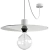 Image de creative cables EIVA Elegant Lampe à Suspension avec 5 m câble Textile, Abat-Jour Ellepì, Rosace et Douille en Silicone IP65 étanche - avec Ampoule, Blanc