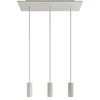 Image de creative cables Suspension à 3 Bras avec XXL Rose-One rectangulaire 675 mm complète avec câble Textile et Abat-Jour en métal Tub-E14 - Blanc Mat Dibond, sans Ampoule