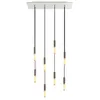 Image de creative cables - Suspension à 8 Bras avec XXL Rose-One rectangulaire 675 mm complète avec câble Textile et Finitions en métal - Blanc Mat Dibond, sans Ampoule