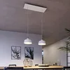 Image de creative cables - Suspension à 2 Bras avec XXL Rose-One rectangulaire 675 mm complète avec câble Textile et Abat-Jour Coppa - Blanc Mat Dibond, avec Ampoule