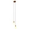 Image de creative cables - Lampe Suspension Multiple 2 Bras avec câble Textile et Finitions en métal - Monté, sans Ampoule, Bronze satiné