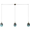 Image de creative cables - Spider - Lampe Suspension Multiple 3 Bras Made in Italy avec câble Textile et Finitions en métal - Monté, sans Ampoule, Titane satiné