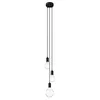 Image de creative cables - Lampe Suspension Multiple 3 Bras avec câble Textile et Finitions en métal - Monté, sans Ampoule, Noir
