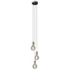 Image de creative cables - Lampe Suspension Multiple 3 Bras avec câble Textile et Finitions en métal - Monté, sans Ampoule, Titane satiné