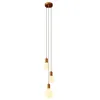Image de creative cables - Lampe Suspension Multiple 3 Bras avec câble Textile et Finitions en métal - Monté, sans Ampoule, Cuivre satiné