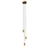 Image de creative cables - Lampe Suspension Multiple 3 Bras avec câble Textile et Finitions en métal - Monté, sans Ampoule, Bronze satiné