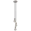 Image de creative cables - Lampe Suspension Multiple 3 Bras avec Rose-One Rond 200 mm, câble Textile et Finitions en béton - Monté, sans Ampoule, Ciment léger